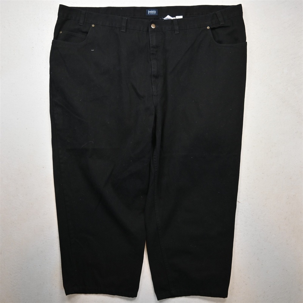 Harbor Bay 56x28 Black 100% Cotton Denim Relaxed Mens Jeans
